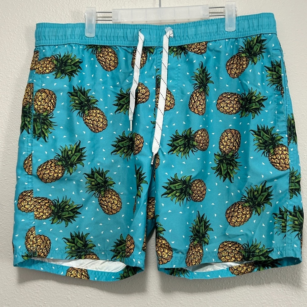 Trinity Collective Men's Swim Trunks XL Blue Polyester Elastic Waistband